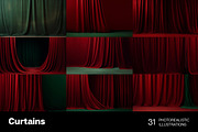 Curtains backgrounds. 31 images, an Arts & Entertainment Photo by Handmadefont (Thumbnail 3 of 10)
