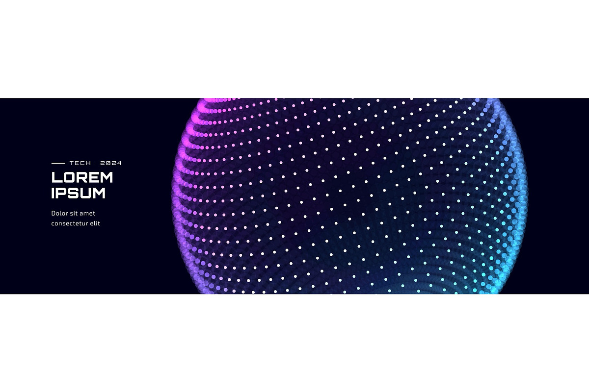 Abstract digital globe with glowing, a Technology Illustration by RDShop