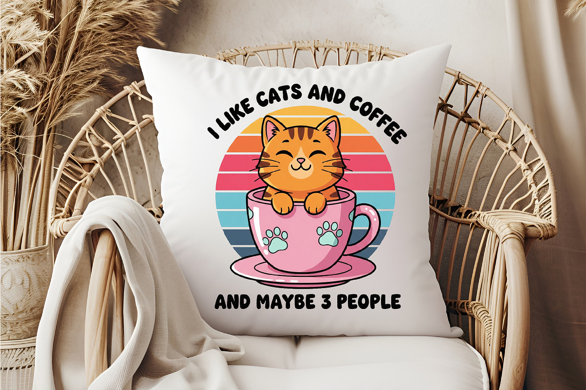 I Like Cats And Coffee Funny Cat, an Illustration by DreamCafeArt (Photo 6 of 6)