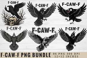 F-Caw-F Clipart PNG, an Illustration by SinaCreation