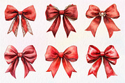 Red Coquette Christmas Bow clipart, an Illustration by Dream Creation (Thumbnail 5 of 7)