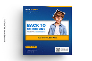2025 Back to school instagram post, a Social Media Template by graphics city