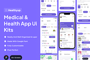 Healthyup - Medical & Health App Ui, an UI Kit Template by Minialis (Thumbnail 1 of 6)