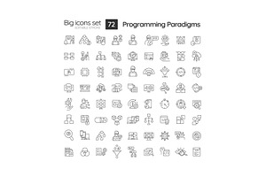 Programming language paradigms icons, an Icon by IMG Visuals