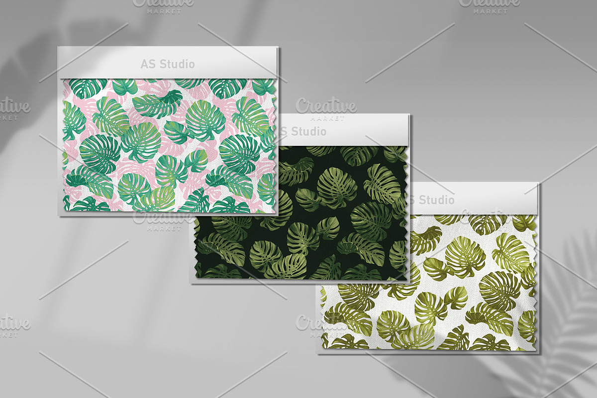 Tropical design. Monstera leaves., a Pattern Graphic by Anna Smirnova (Photo 2 of 11)