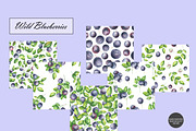 Blueberries Watercolor Patterns, an Illustration by OlDm_Shop (Thumbnail 8 of 10)