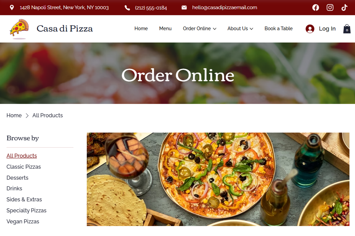 Pizza Order - Wix Studio Website preview 7
