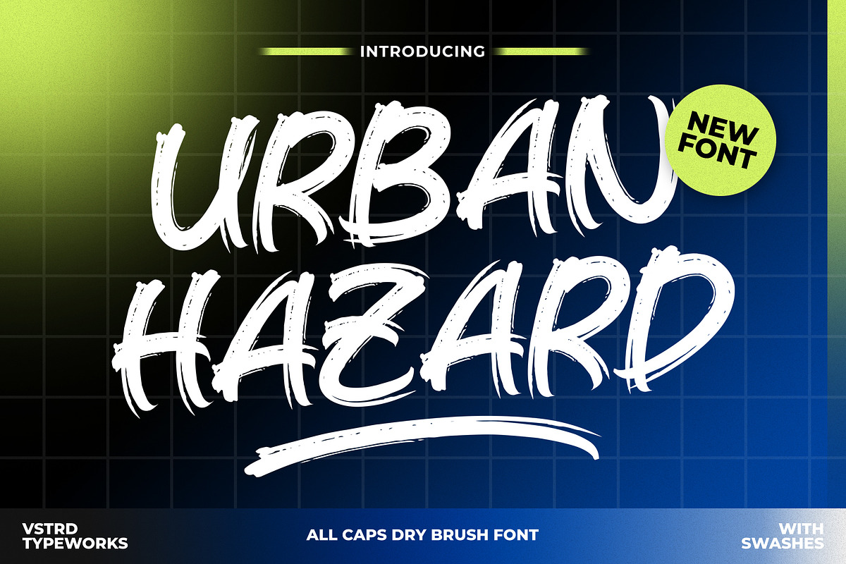 Urban Hazard - Brush Font, a Handwritten Font by VASTARD STUDIO (Photo 1 of 10)