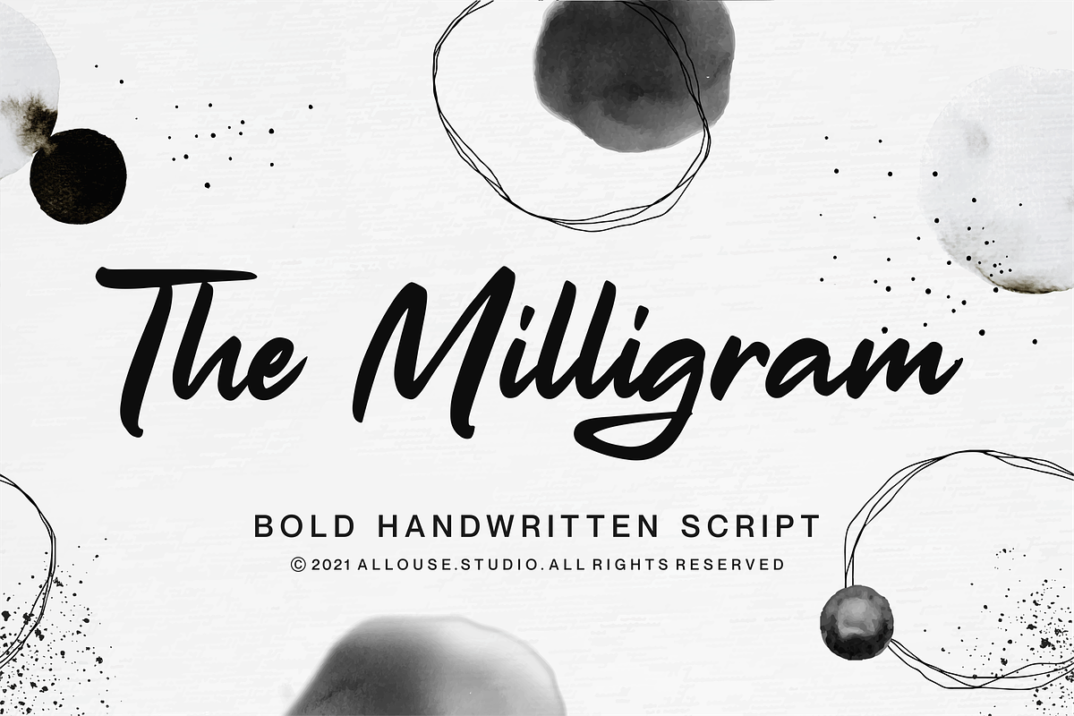 The Milligram Bold Handwritten Font, a Script Font by Allouse Studio (Photo 1 of 10)