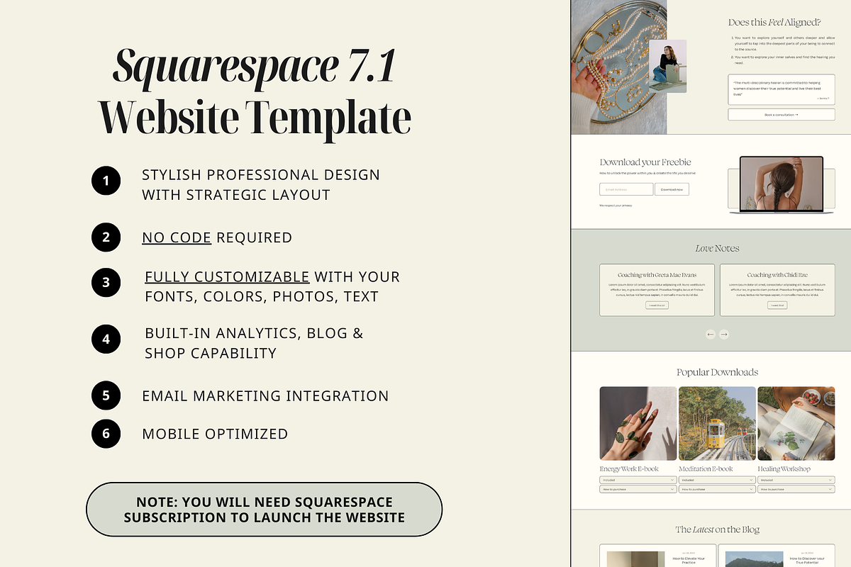 Counselor Squarespace Template, a Squarespace Template by Eden Origin Studio (Photo 7 of 11)