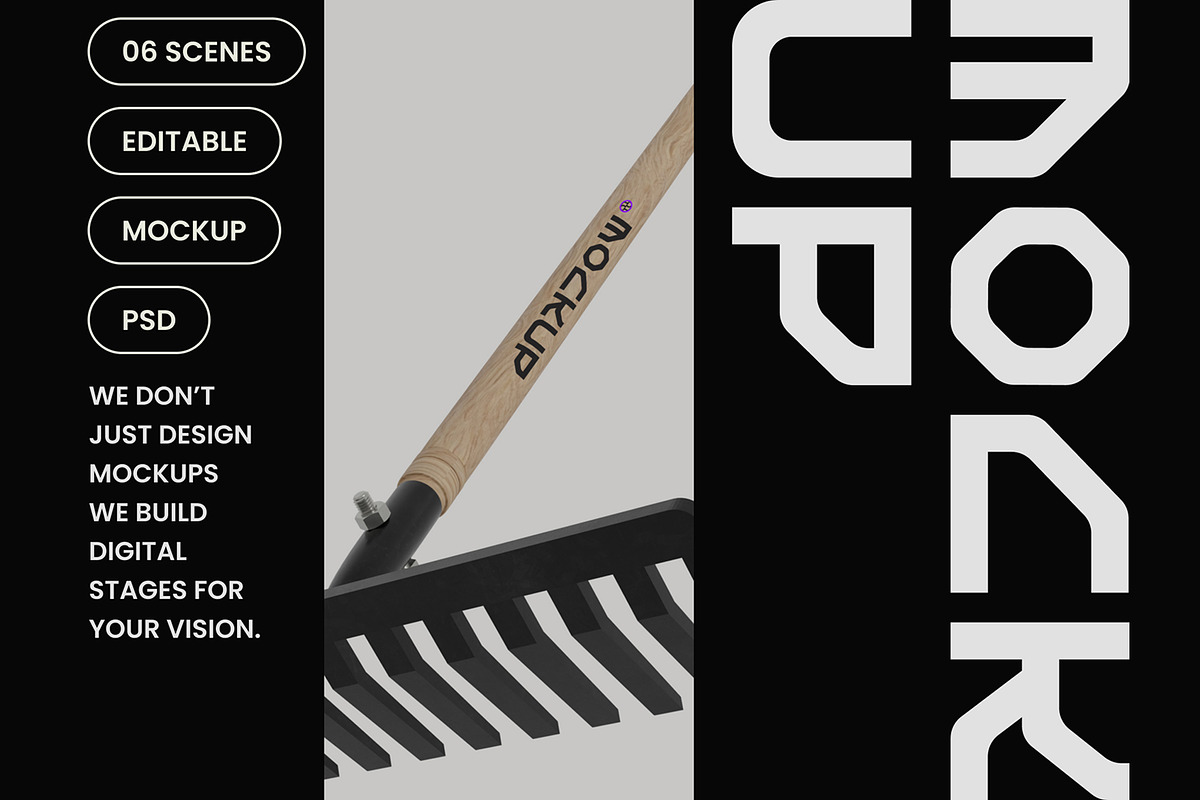 Iron Rake Mockup, a Household Mockup by hiddemaru (Photo 4 of 4)