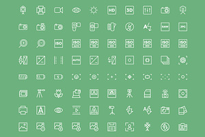 100 Photography Vector Icons