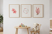 Custom Name Nursery Wall Art Set, a Decorative Illustration by Nadia Semyroz (Thumbnail 1 of 7)