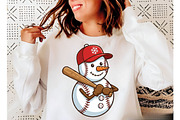 Baseball Funny Snowman, Funny Christ, an Illustration by Designking (Thumbnail 1 of 6)