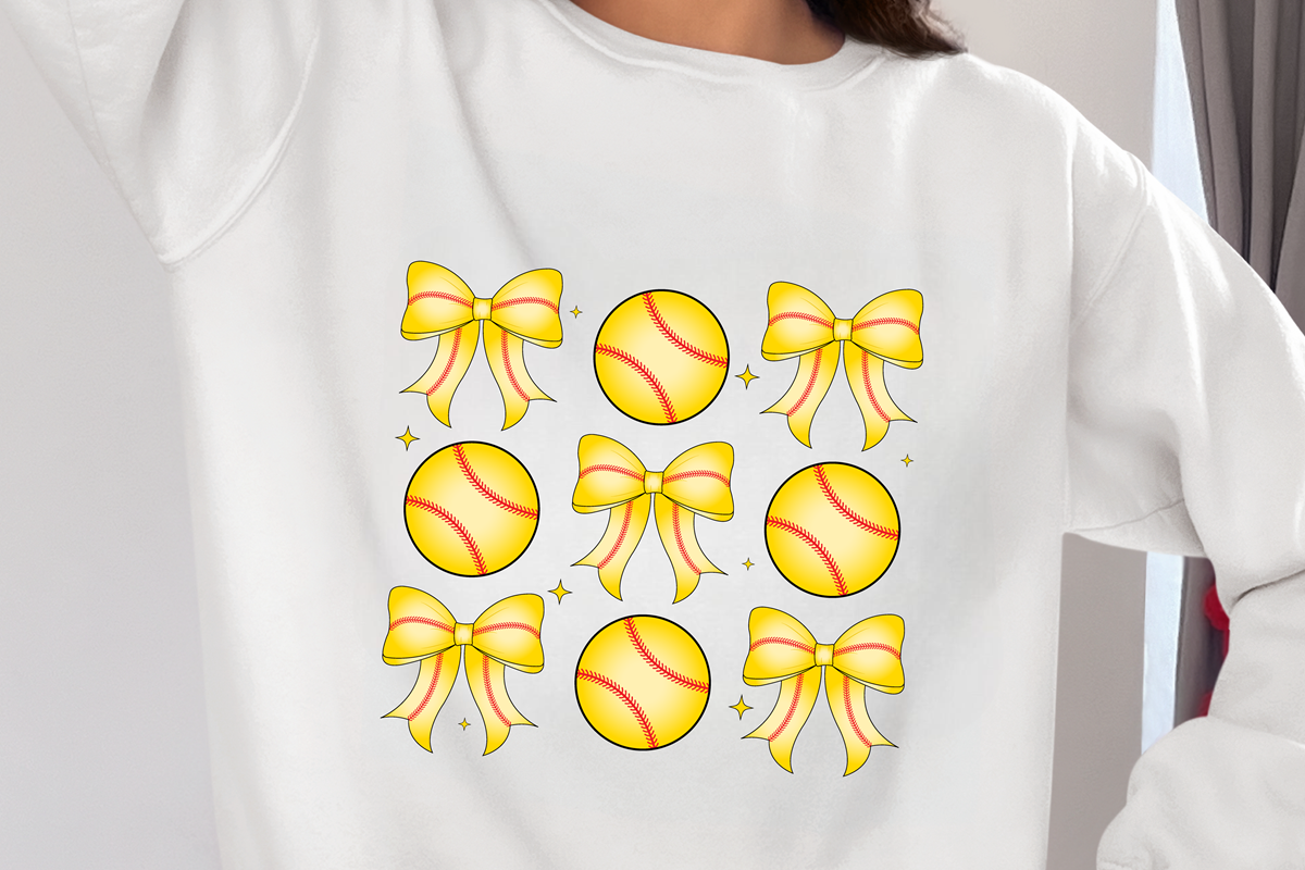Softball Coquette Bow Png SVG, an Object Graphic by Digi_Design_World (Photo 2 of 4)