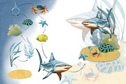 Underwater world watercolor collecti, an Animal Illustration by IrynaPanashii (Thumbnail 10 of 16)