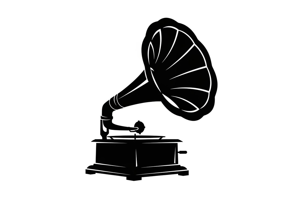 Vintage Gramophone Music Silhouette, a Graphic by Designer_Momina (Photo 7 of 14)