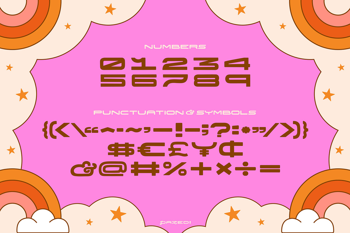 Dazed! A Quirky Retro Font & Extras, a Sans Serif Font by Jaclyn Caris (Photo 7 of 16)