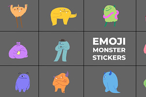 Emoji Monster Stickers for DaVinci, a Templates & Theme by 2dfx