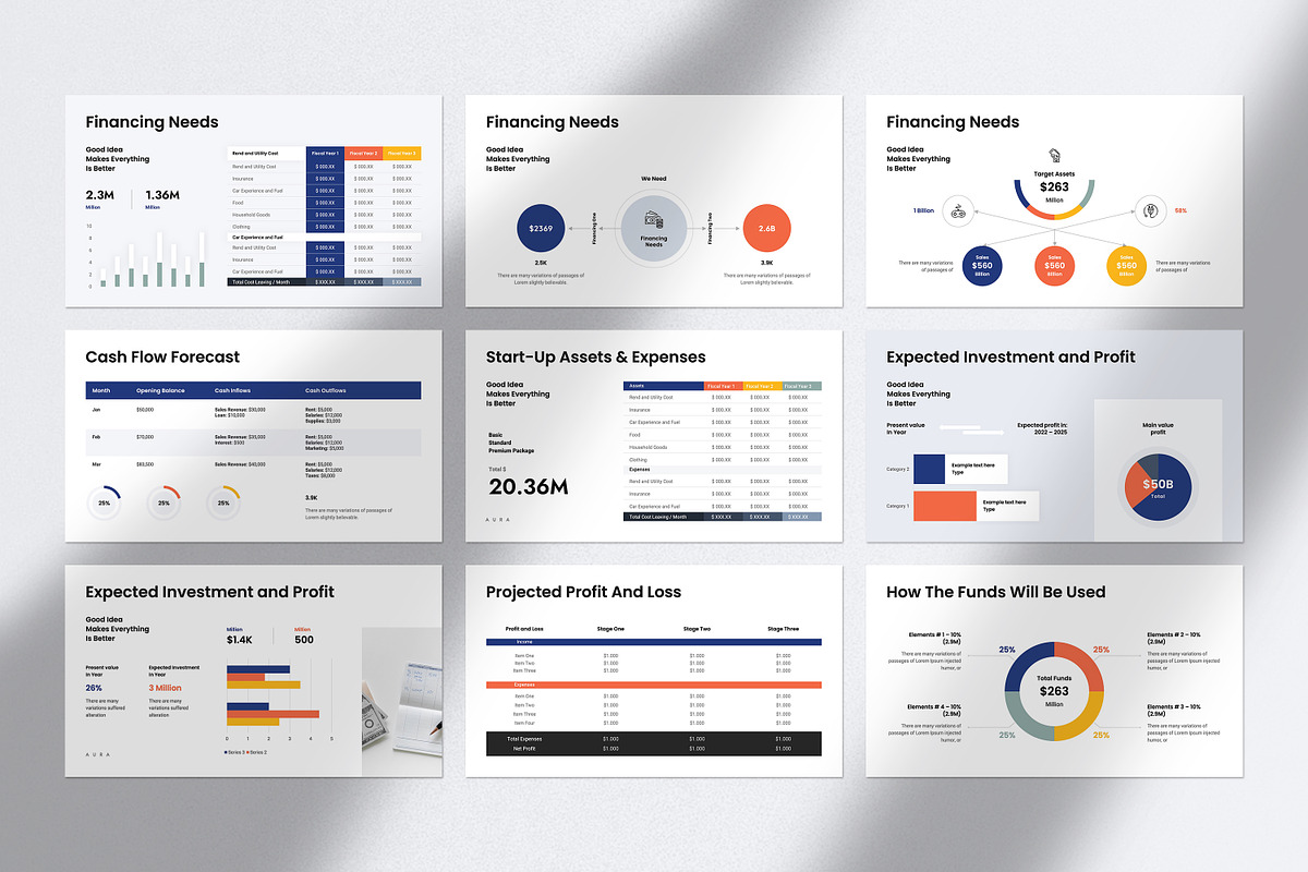 AURA | Pitch Deck Presentation, a Presentation Template by GoldenPixelStudio (Photo 22 of 28)
