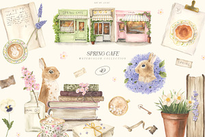 SPRING CAFE, a Seasonal Illustration by LiChu Art