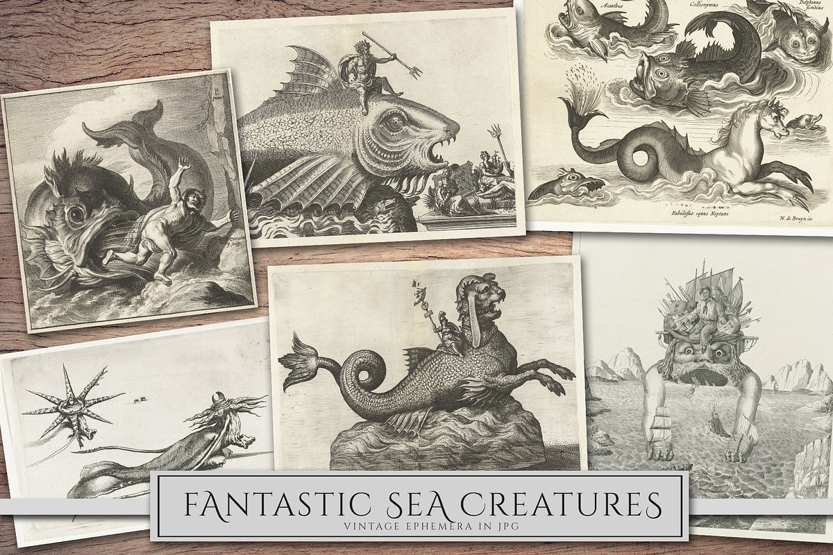 Vintage Mythical Creatures Clipart, a Person Illustration by Secret Helper (Photo 2 of 10)