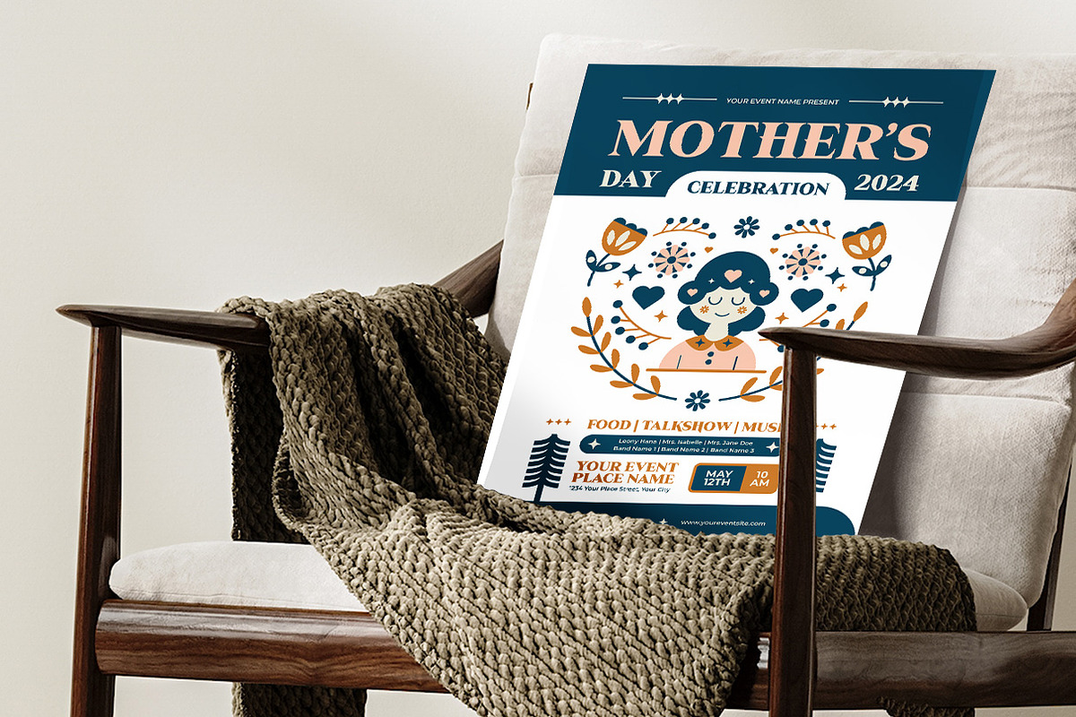 Folk Art Mother's Day Flyer Template, a Flyer Template by Hole Hope Design (Photo 5 of 5)