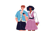 People with smartphones set, a Person Illustration by PaperTrident (Thumbnail 5 of 6)