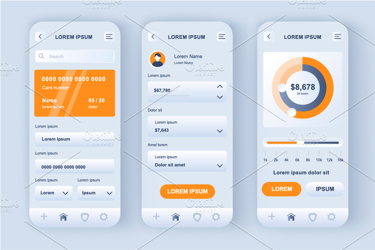 Unique Mobile App UI Kit, an App Template by alexdndz (Photo 5 of 36)
