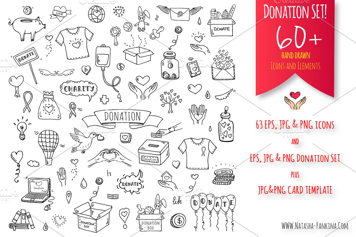 63 Donation hand drawn icons!, an Outline Icon by Natasha-Pankina.com (Photo 1 of 4)
