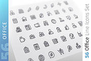 Office Line Icons Set, an Outline Icon by Voysla's Shop (Thumbnail 1 of 4)