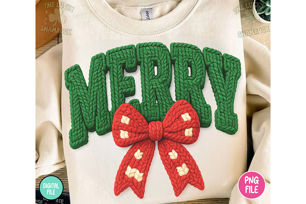 Merry Christmas Crochet PNG, a Seasonal Illustration by RETROVIBZDESIGNS (Photo 4 of 6)