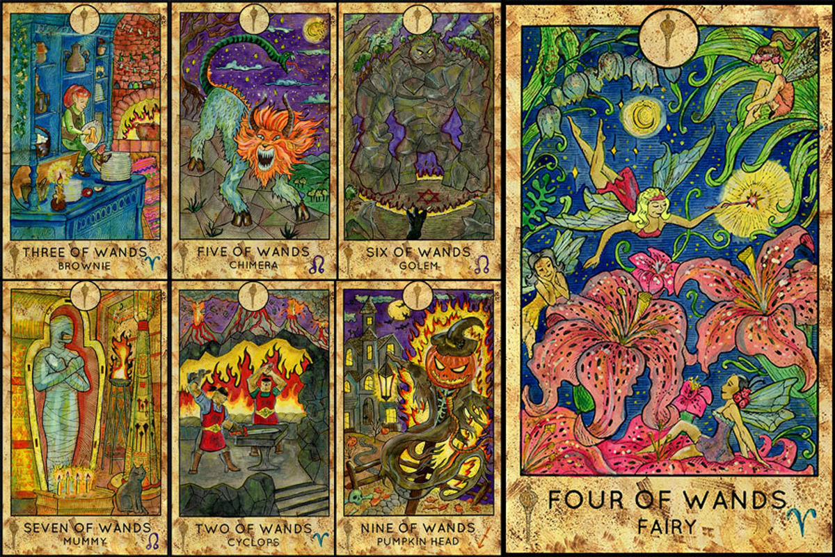 Fantasy World Tarot/full deck, a Decorative Illustration by Samiramay (Photo 6 of 12)