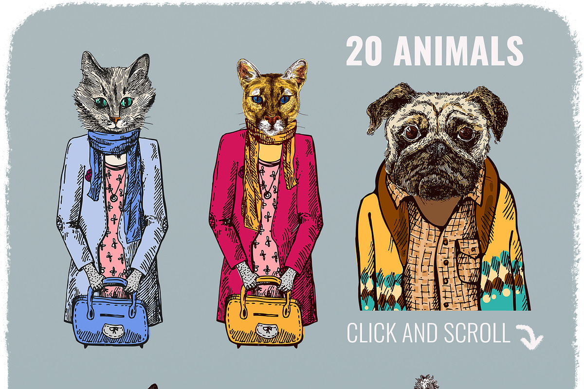 Dressed animals, an Animal Illustration by Steshnikova (Photo 2 of 3)