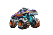 Monster Truck Sublimation Clipart, an Object Graphic by Regulrcrative (Thumbnail 4 of 7)