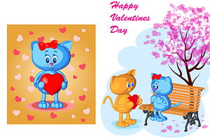 Cats Happy Valentines Day