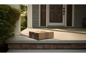 fast package doorstep ai generated, a Transportation Photo by pikepicture