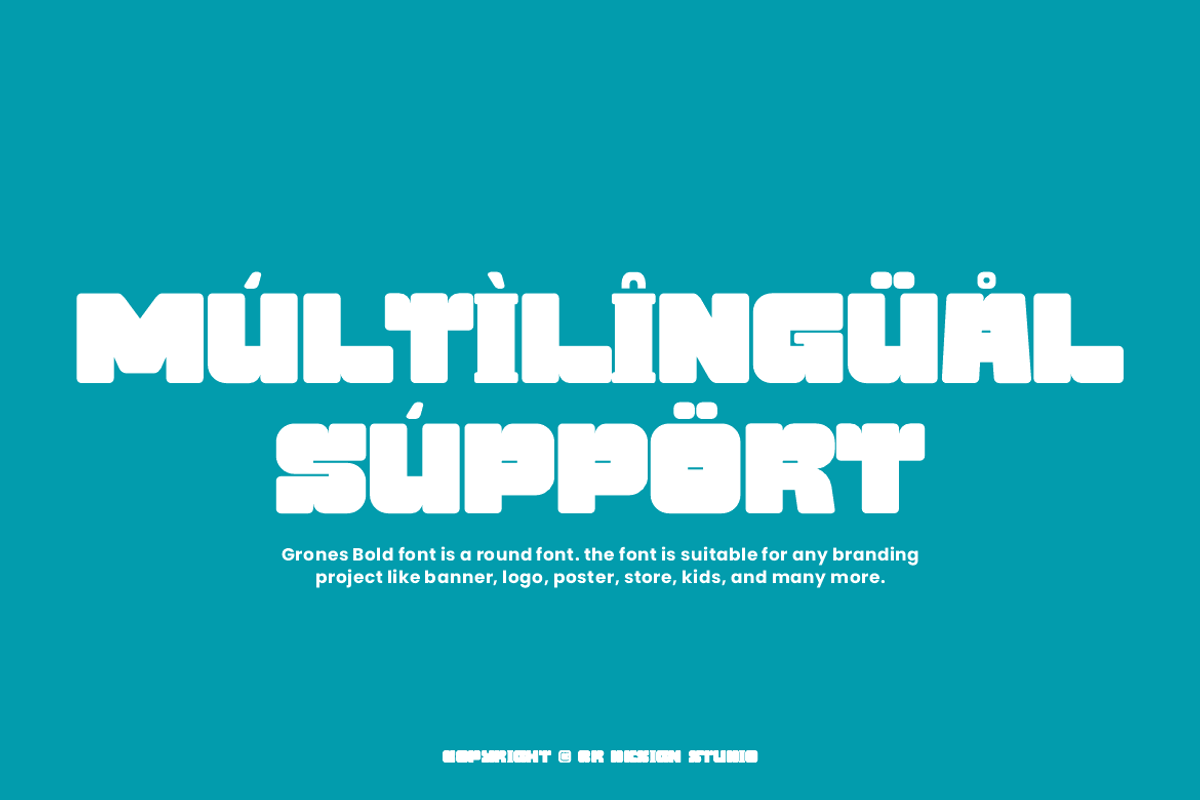 Grones Bold - Sans Serif Font, a Sans Serif Font by QR Design Studio (Photo 4 of 11)