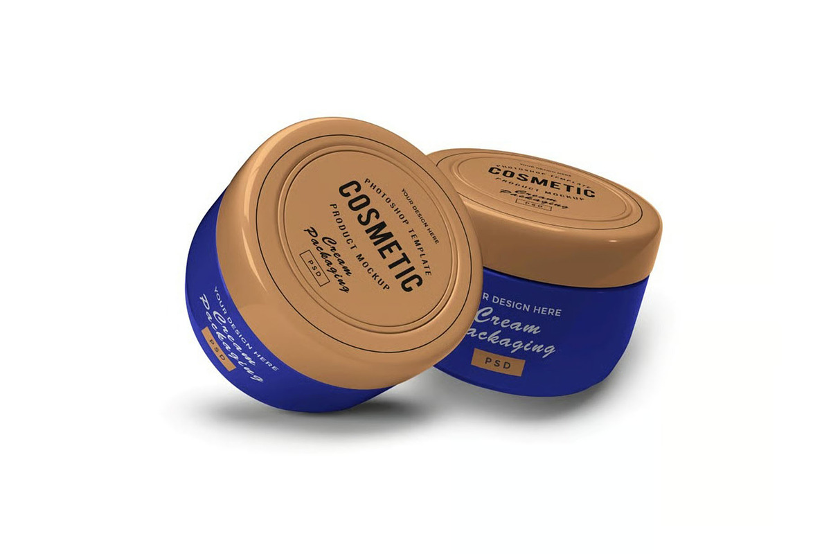 Cosmetic Cream Jar Mockup Template, a Packaging Mockup by DesignRushMarket (Photo 6 of 11)