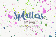 Watercolor paint splatter ink spill, a Texture Graphic by FOXYdigitalart (Thumbnail 3 of 4)