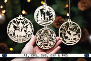 Christmas Ornament Mega Bundle SVG, a Graphic by NGISED (Thumbnail 8 of 9)
