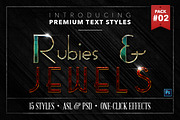 Rubies & Jewels #2 - 15 Text Styles, a Layer Style Add-On by Jonas Stensgaard (Thumbnail 1 of 18)