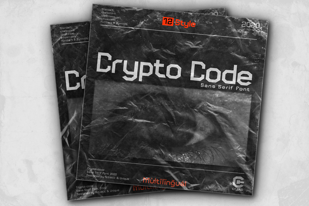 Crypto code - Sans Serif font family, a Sans Serif Font by Artistic & Unique (Photo 12 of 12)