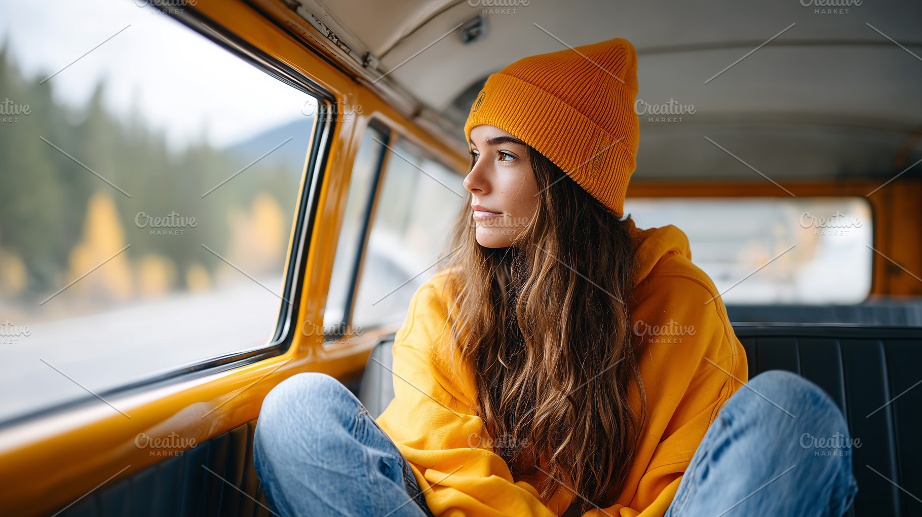 Young woman in a yellow beanie, a Person Photo by MistyDay