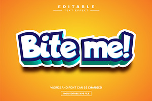 Bite Me 3D Editable Text Effect