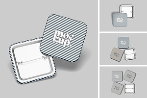 Square Pin Mockup