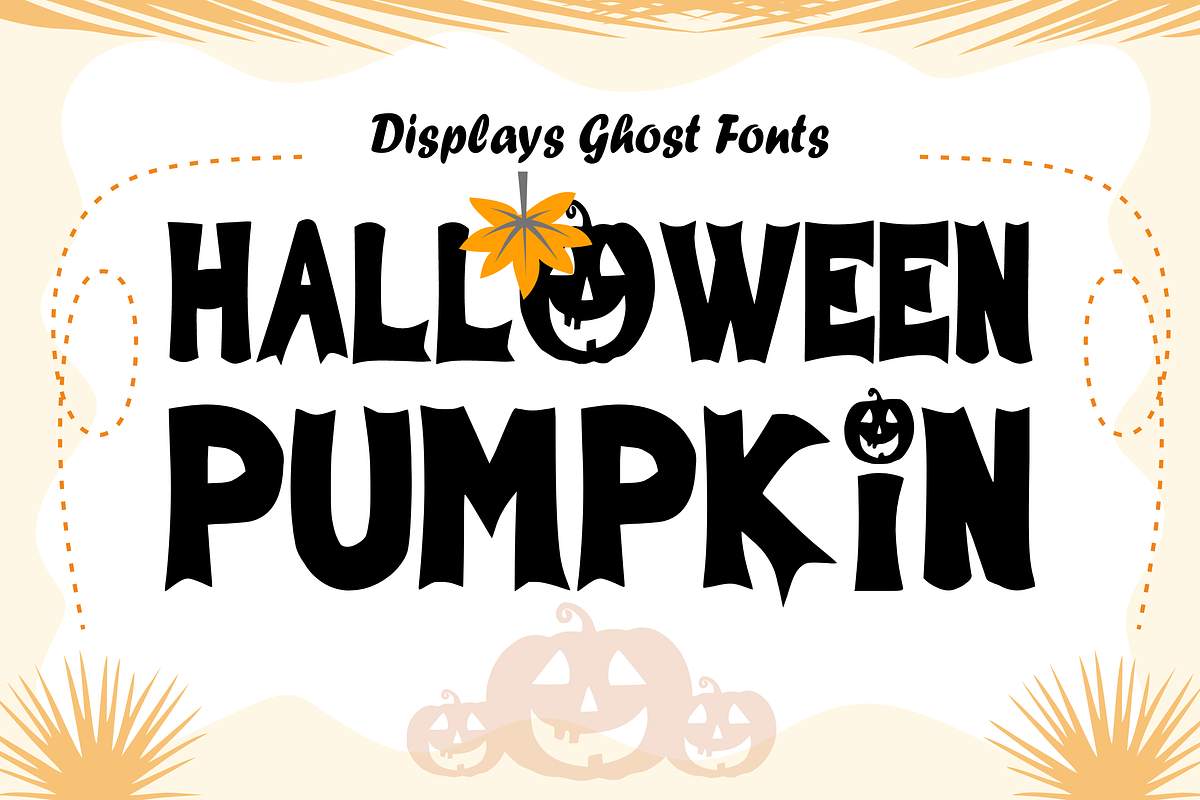 Halloween Pumpkin Font, a Font by KiddoGlyphs Studio (Photo 1 of 3)