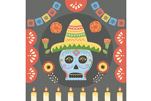 day of dead mexican celebration, an Illustration by studiogstock