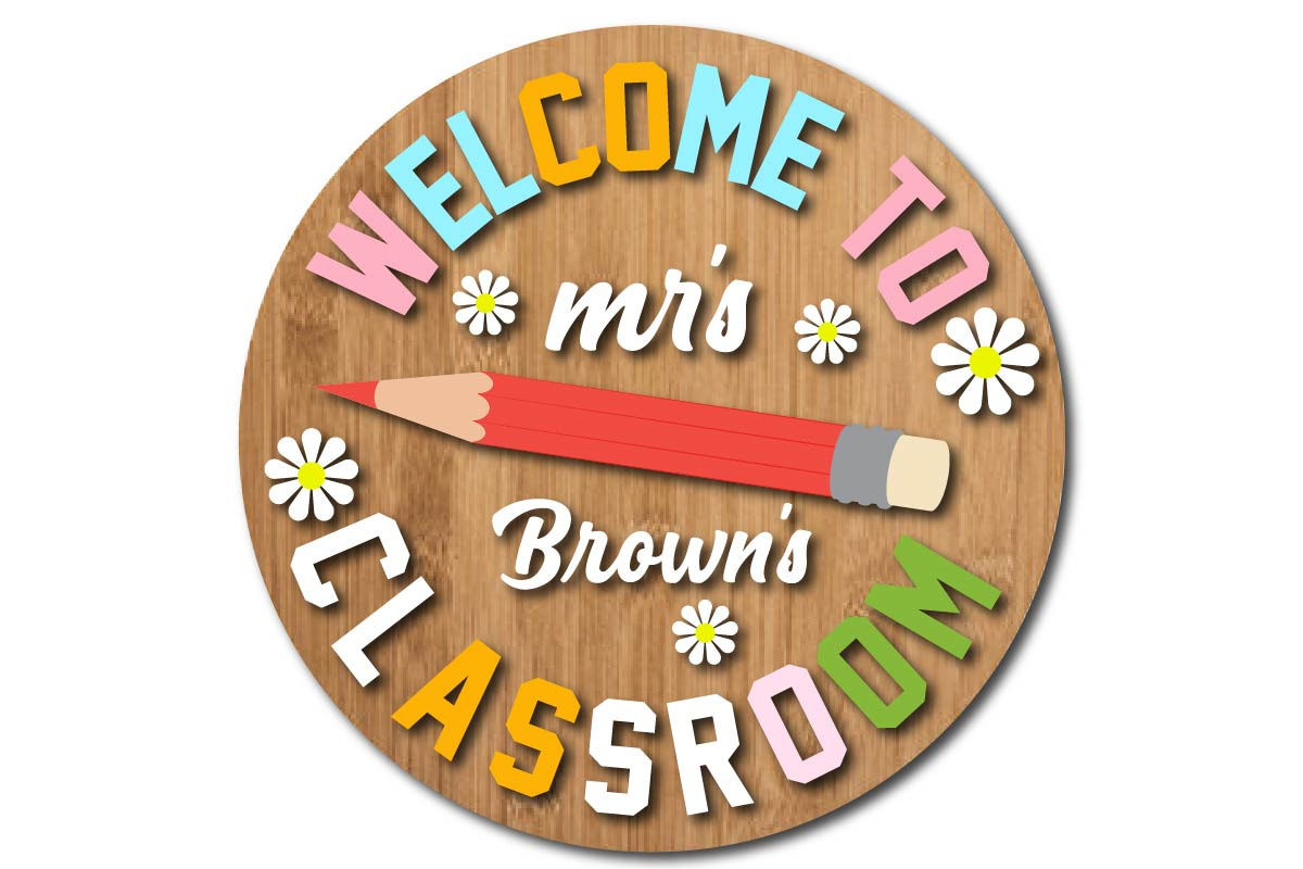 Classroom Welcome Door Sign Svg PNG, an Object Graphic by EllaMaiyaali (Photo 5 of 5)
