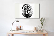 Lion head hand drawn vector, an Animal Illustration by AnastasiyaOleynik (Thumbnail 2 of 3)